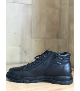 Ботинки мужские на шнуровке кожаные черные 3439626 Corso Vito 1 - Respected-Person