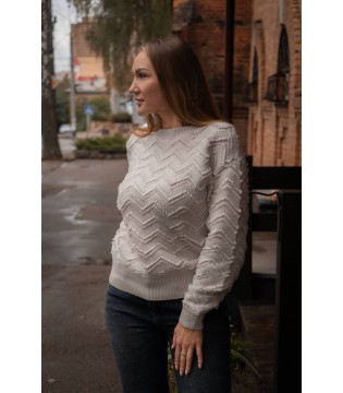 Свитер женский вискозный светло-серый XW002888 Armani Exchange  4 - Respected-Person