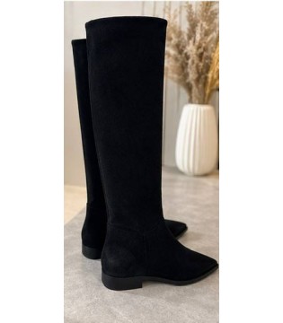 Сапоги женские замшевые черные C-2-1585 Olli Shoes  1 - Respected-Person