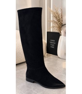 Сапоги женские замшевые черные C-2-1585 Olli Shoes  - Respected-Person