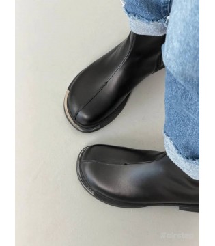 Ботинки женские клоги кожаные черные Б-30-Клог Olli Shoes  3 - Respected-Person