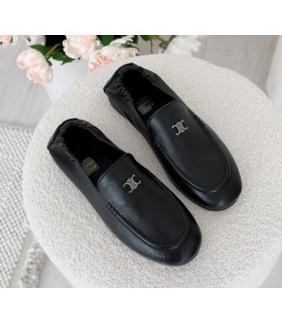 Туфли женские кожаные черные T-23-0023a Olli Shoes 