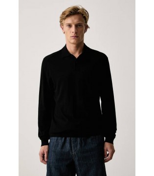 Поло мужское трикотажное черное XM003569 Armani Exchange