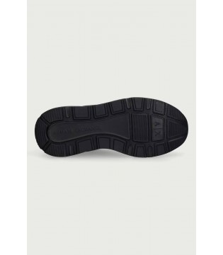 Кроссовки мужские кожаные черные XM002634 Armani Exchange  4 - Respected-Person