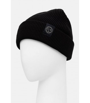 Шапка мужская из шерсти черная XM003589 Armani Exchange 1 - Respected-Person