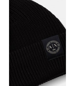 Шапка мужская из шерсти черная XM003589 Armani Exchange 2 - Respected-Person