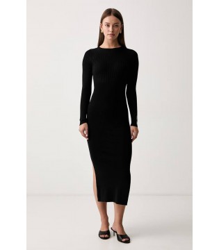 Платье женское "макси" вискозное черное XW002628 Armani Exchange 