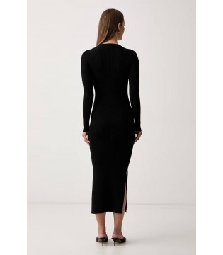 Платье женское "макси" вискозное черное XW002628 Armani Exchange  1 - Respected-Person
