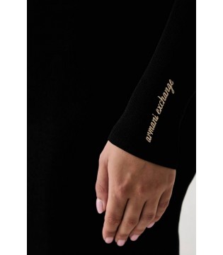 Платье женское "макси" вискозное черное XW002628 Armani Exchange  3 - Respected-Person