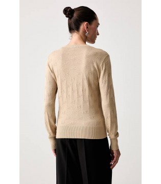 Свитер женский трикотажный бежевый XW002875 Armani Exchange  1 - Respected-Person