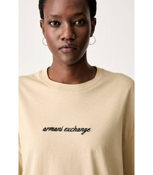 Футболка женская бежевая XW002766 Armani Exchange  2 - Respected-Person