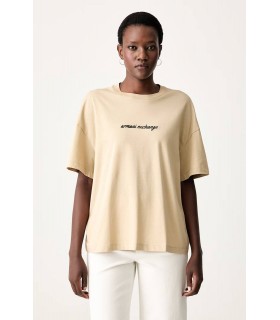 Футболка женская бежевая XW002766 Armani Exchange  - Respected-Person