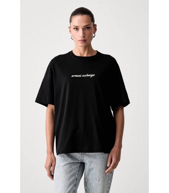 Футболка женская черная XW002766a Armani Exchange  - Respected-Person