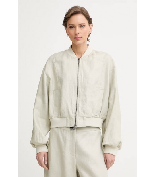Женский бомбер из льна оливковый XW001980 Armani Exchange  - Respected-Person