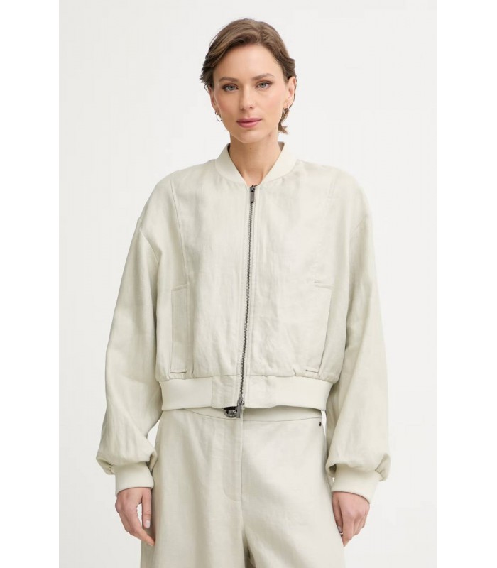 Женский бомбер из льна оливковый XW001980 Armani Exchange 