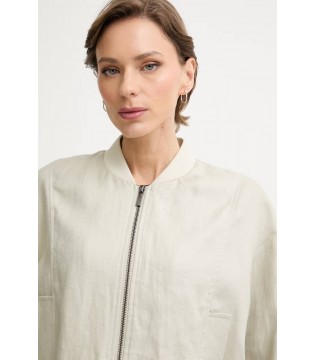 Женский бомбер из льна оливковый XW001980 Armani Exchange  4 - Respected-Person