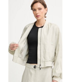 Жіночий бомбер із льону оливковий XW001980 Armani Exchange 1 - Respected-Person