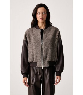 Бомбер женский шерстяной коричневый XW002450 Armani Exchange  - Respected-Person