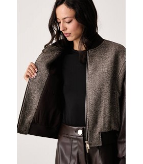 Бомбер женский шерстяной коричневый XW002450 Armani Exchange  1 - Respected-Person