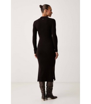 Жіноча сукня з вовною "максі" коричнева XW002887 Armani Exchange 2 - Respected-Person