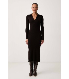 Женское  платья с шерстью "макси" коричневое XW002887 Armani Exchange  - Respected-Person