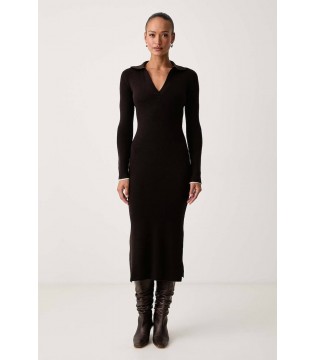 Жіноча сукня з вовною "максі" коричнева XW002887 Armani Exchange