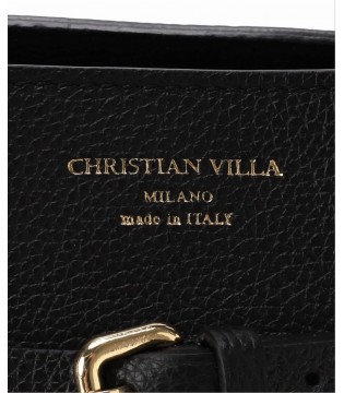 Сумка жіноча зерниста шкіра чорна 06674 Christian Villa 6 - Respected-Person