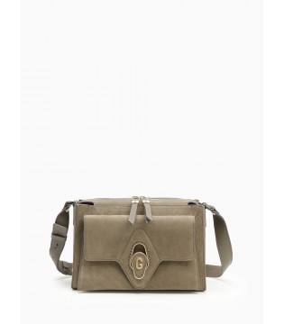 Сумка жіноча з нубука сіра 3172 Сумка жіноча з нубука сіра 3172