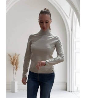 Кофта женская рукав пуговицы светло-серая B845 Clips tricot  1 - Respected-Person