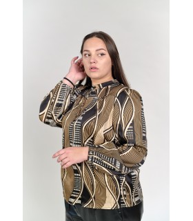 Блуза Cristina Gavioli коричнева з віскози - Respected-Person