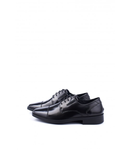 Туфлі Imac чорні з глянцевої натуральної шкіри на шнурівці - Respected-Person