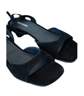 Босоножки женские на каблуке замшевые черные  Л-1-Токіо Olli Shoes  1 - Respected-Person