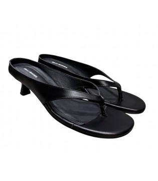 Шльопанці на підборах шкіряні чорні Л-7-4087 Olli Shoes 2 - Respected-Person