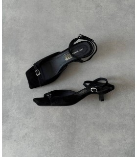 Босоножки женские с натуральной замши черные Л-6-4073 Olli Shoes - Respected-Person