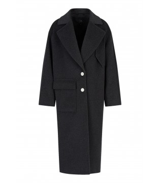 Пальто сіре з накладною кишенею 6LYL03 4505 Armani Exchange 