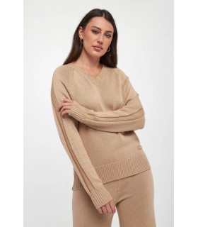 Костюм трикотажний жіночий бежевий XW001335 Armani Exchange 1 - Respected-Person