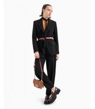 Штани чорні вовняні жіночі 6DYP17 Armani Exchange  4 - Respected-Person