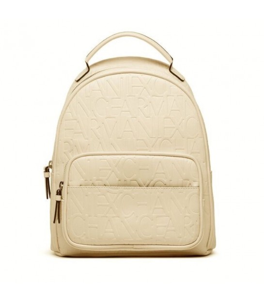 Рюкзак тисненый лого женский молочный 942805a Armani Exchange - Respected-Person
