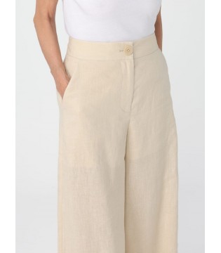 Штани із льону жіночі молочні 3DYP13 4527 Armani Exchange 2 - Respected-Person