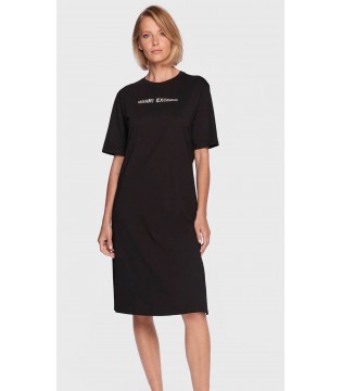 Сукня-футболка чорна з голограмою 3RYA72 Armani Exchange 