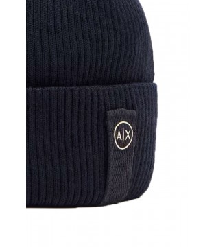 Шапка чоловіча з вовною емблема синя XM001532 Armani Exchange 2 - Respected-Person