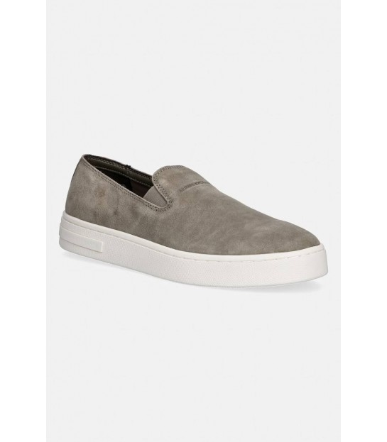 Мокасины мужские замшевые оливковые XM002633 Armani Exchange  - Respected-Person