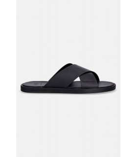 Шльопанцы мужские кожаные черные XM002619 Armani Exchange  1 - Respected-Person