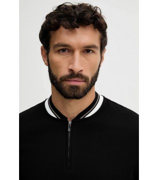Поло чоловіче бавовняне на змійці чорне XM001764 Armani Exchange  2 - Respected-Person