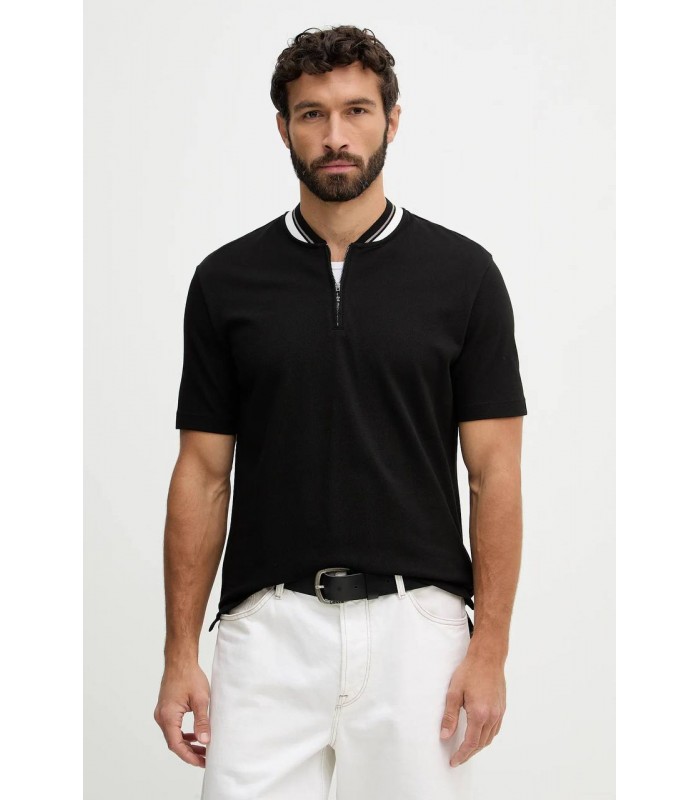 Поло чоловіче бавовняне на змійці чорне XM001764 Armani Exchange 