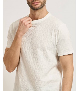 Футболка мужская в лого молочная XM002821 Armani Exchange 3 - Respected-Person