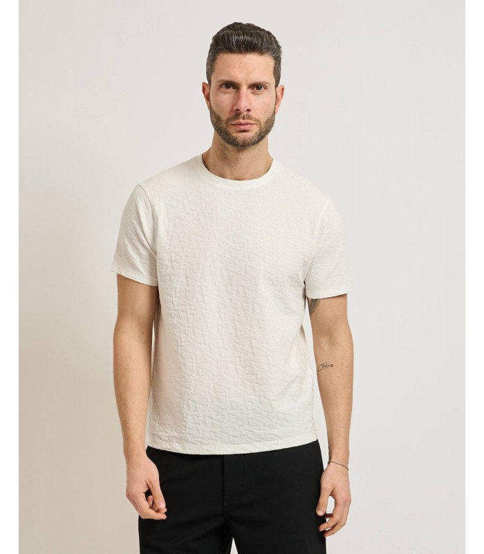 Футболка мужская в лого молочная XM002821 Armani Exchange