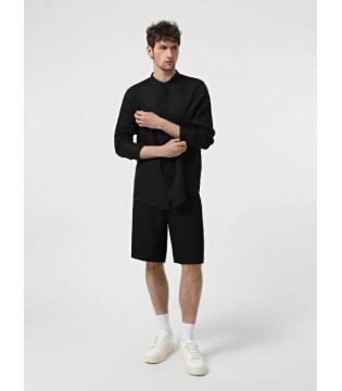 Чоловіча сорочка з льону чорна XM001222 Armani Exchange 1 - Respected-Person
