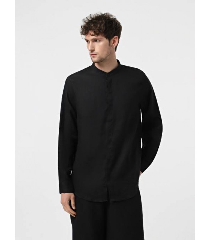 Чоловіча сорочка з льону чорна XM001222 Armani Exchange