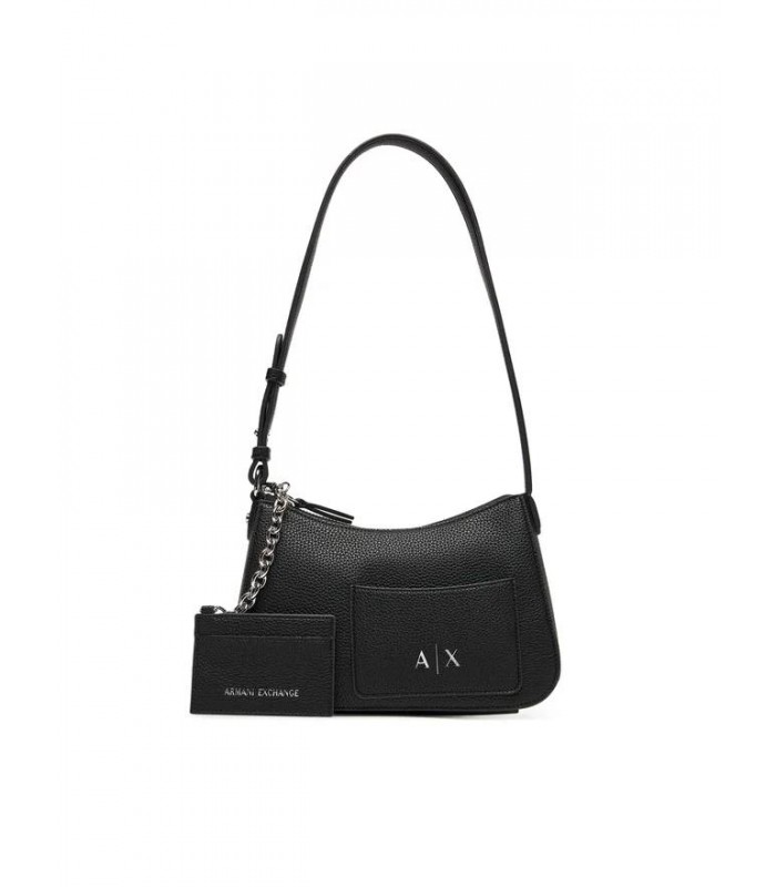 Сумка жіноча з кишенею чорна XW001571 Armani Exchange Сумка жіноча з кишенею чорна XW001571 Armani Exchange